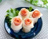 お弁当に★ハムと餃子の皮で薔薇の花作り方6写真