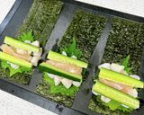 おつまみに♪ガリ入り♪小柱の塩麹和え巻き作り方7写真