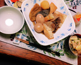 松山揚げと大根菜のおひたしのお吸い物作り方4写真