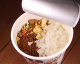 深夜飯💀🌙カップ麺アレンジ(カレー味)🍜作り方2写真