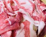 鍋の素●豚肉＆玉子のキムチうどん鍋作り方2写真