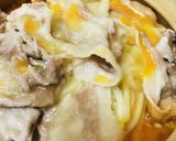 鍋の素●豚肉＆玉子のキムチうどん鍋作り方3写真