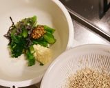 菜の花のごまマヨネーズ和え作り方1写真
