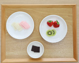介護食　ソフトもちデザートプレート作り方1写真