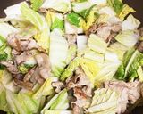 豚こま白菜の旨トロ炒め作り方5写真