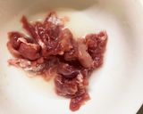 レンジきな粉簡単ケチャップあん味甘酢酢豚作り方1写真