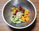 ヨウサマの減塩薩摩芋&南瓜の塩麴和え作り方3写真