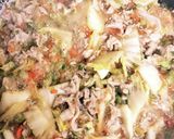 白菜と豚バラ根菜のめんつゆ煮込み作り方1写真