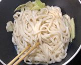牛皿焼きうどん作り方3写真
