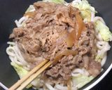 牛皿焼きうどん作り方4写真
