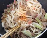 牛皿焼きうどん作り方5写真