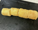 長ネギの油揚げ巻きの明太マヨ焼き作り方2写真