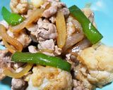 豚肉とカリフラワーのオイスターソース炒め作り方8写真