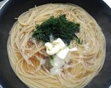 すじ青のりと海老のパスタ作り方7写真