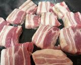 豚バラブロックニンニクネギ焼き作り方4写真