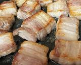 豚バラブロックニンニクネギ焼き作り方5写真