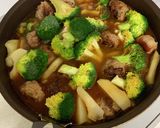 ブロッコリーとミートボールのカレー煮作り方4写真