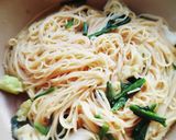 キャベツとほうれん草の豆乳パスタ作り方5写真