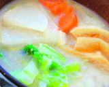 お肌ツルツル♡野菜たっぷり酒粕汁作り方11写真