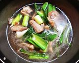 豚肉と葉にんにくのかんたん味噌汁作り方6写真