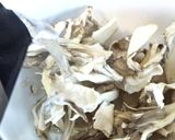 干しきのこの旨味たっぷりなクリームパスタ作り方2写真