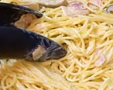 干しきのこの旨味たっぷりなクリームパスタ作り方13写真