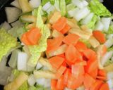 お肌ツルツル♡野菜たっぷり酒粕汁作り方6写真