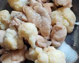 とっても簡単★鶏肉とカリフラワーの煮付け作り方5写真