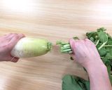 大根の葉のちりめんじゃこ炒め作り方1写真