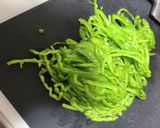 ピーマンとゴボウの常備菜(きんぴら風)作り方1写真