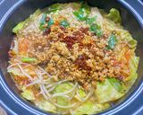 鍋つゆ不要！10分で！簡単旨辛坦々鍋作り方8写真