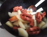 赤こんにゃくと大根のオイスターソース煮♡作り方5写真