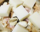 鍋の素活用●鶏肉の海苔餅鍋作り方2写真