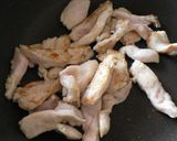 ＊　セロリと鶏肉のしょうが風味塩炒め　＊作り方4写真