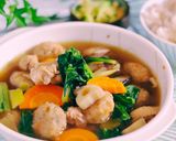 節約&SDG♪野菜の皮入り団子の具沢山汁作り方17写真