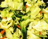ターサイ入りの野菜炒め作り方7写真