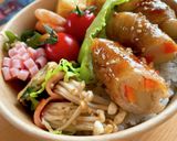 映える.ᐟ.ᐟ豚の肉巻き彩り弁当♡作り方5写真