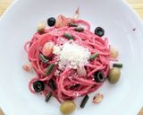 ビーツとペコリーノロマーノのパスタ作り方8写真