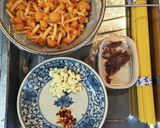 ナメコとオクラのピリ辛にんにくパスタ作り方1写真