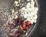 ナメコとオクラのピリ辛にんにくパスタ作り方2写真