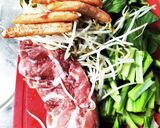 豚肉小松菜の有り合わせ炒め！厨房ばあばぁ作り方1写真