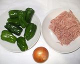 ピーマンの生姜肉詰め♪胃腸を元気簡単薬膳作り方1写真