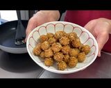 大豆と鶏肉の甘辛ボール作り方7写真