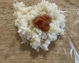 玄米入りおにぎり　しゃけ　梅干し作り方4写真