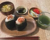 玄米入りおにぎり　しゃけ　梅干し作り方9写真