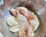 ホタテ・鶏むねチリソース炒め作り方1写真