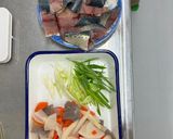 カット野菜と鯖のごまみそ風味作り方1写真