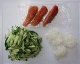こんにゃくめんの明太子サラダ作り方1写真