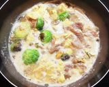 豚肉と芽キャベツの卵入り味噌汁作り方8写真
