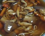 ぽかぽか餡かけきのこ蕎麦作り方3写真